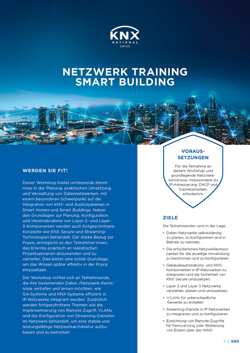 Flyer Netzwerk Training Smart Building